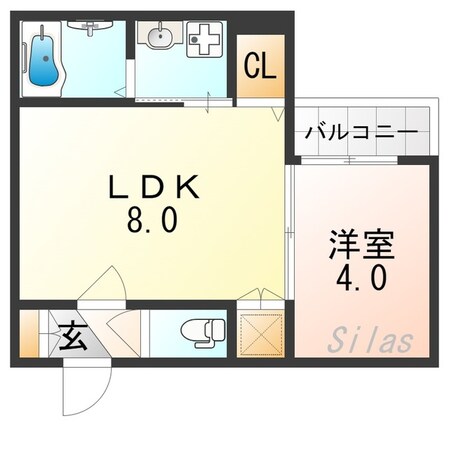 関目高殿駅 徒歩11分 2階の物件間取画像